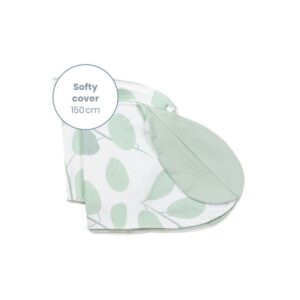 Softy - Housse de coussin d'allaitement - Leaves aqua green