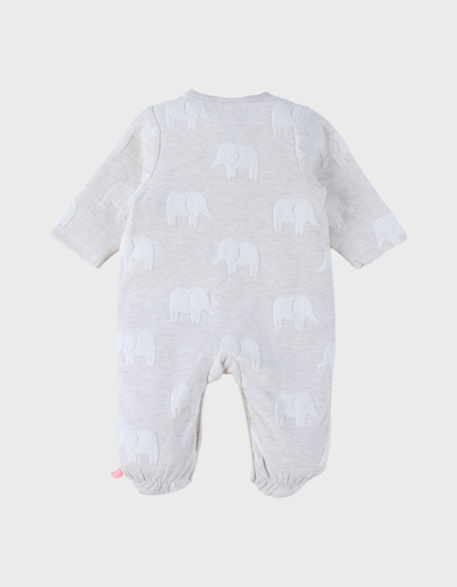 Noukie's Pyjama bébé coton jacquard - Eléphants gris - Taille 18 mois – Image 2