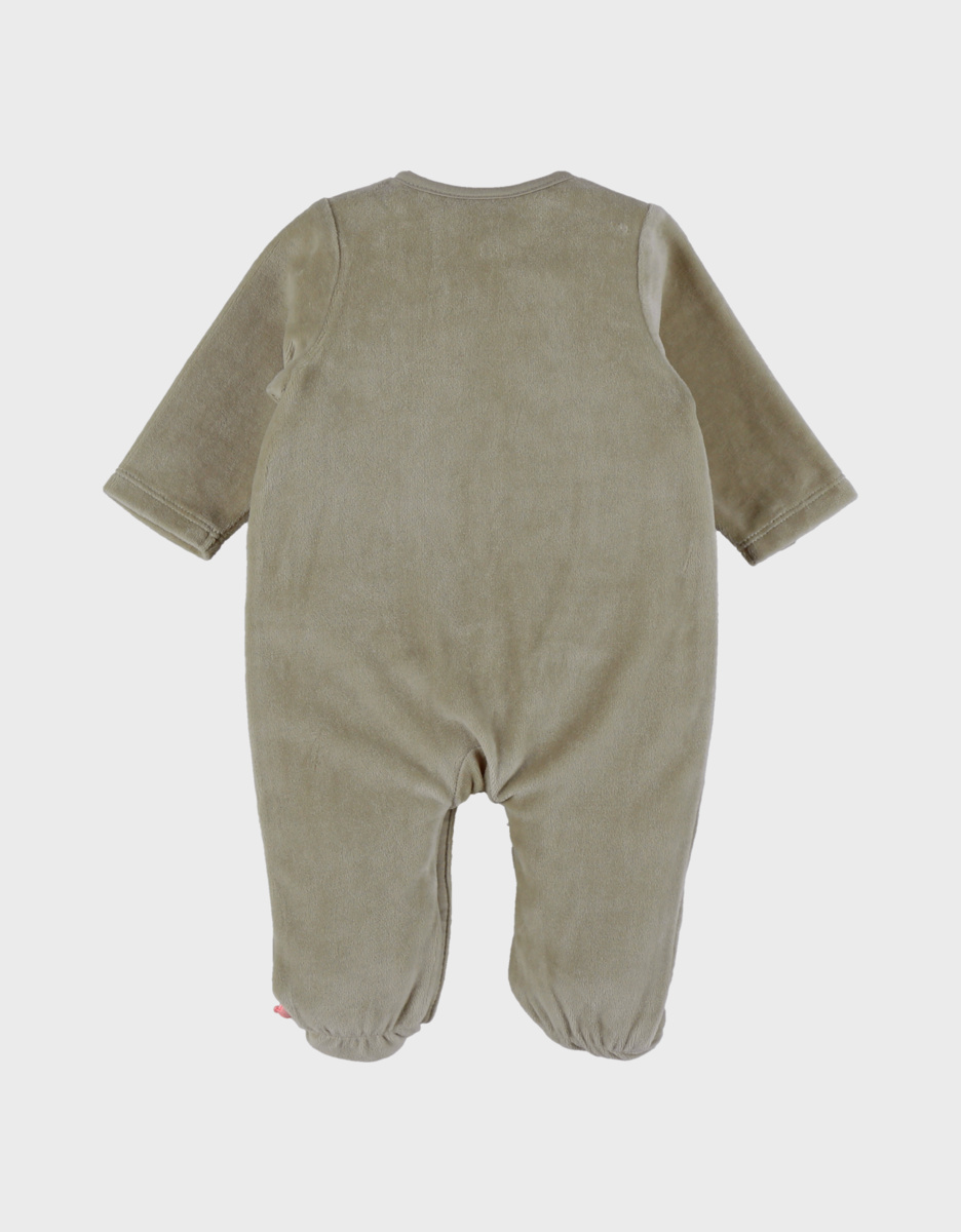 Noukie's Pyjama bébé velours brodé - Orso kaki - Taille 0 mois – Image 2