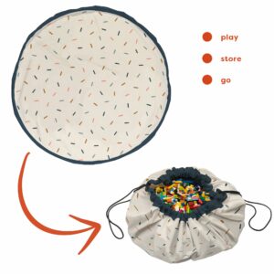 Tapis de jeu & sac à jouets  - confetti