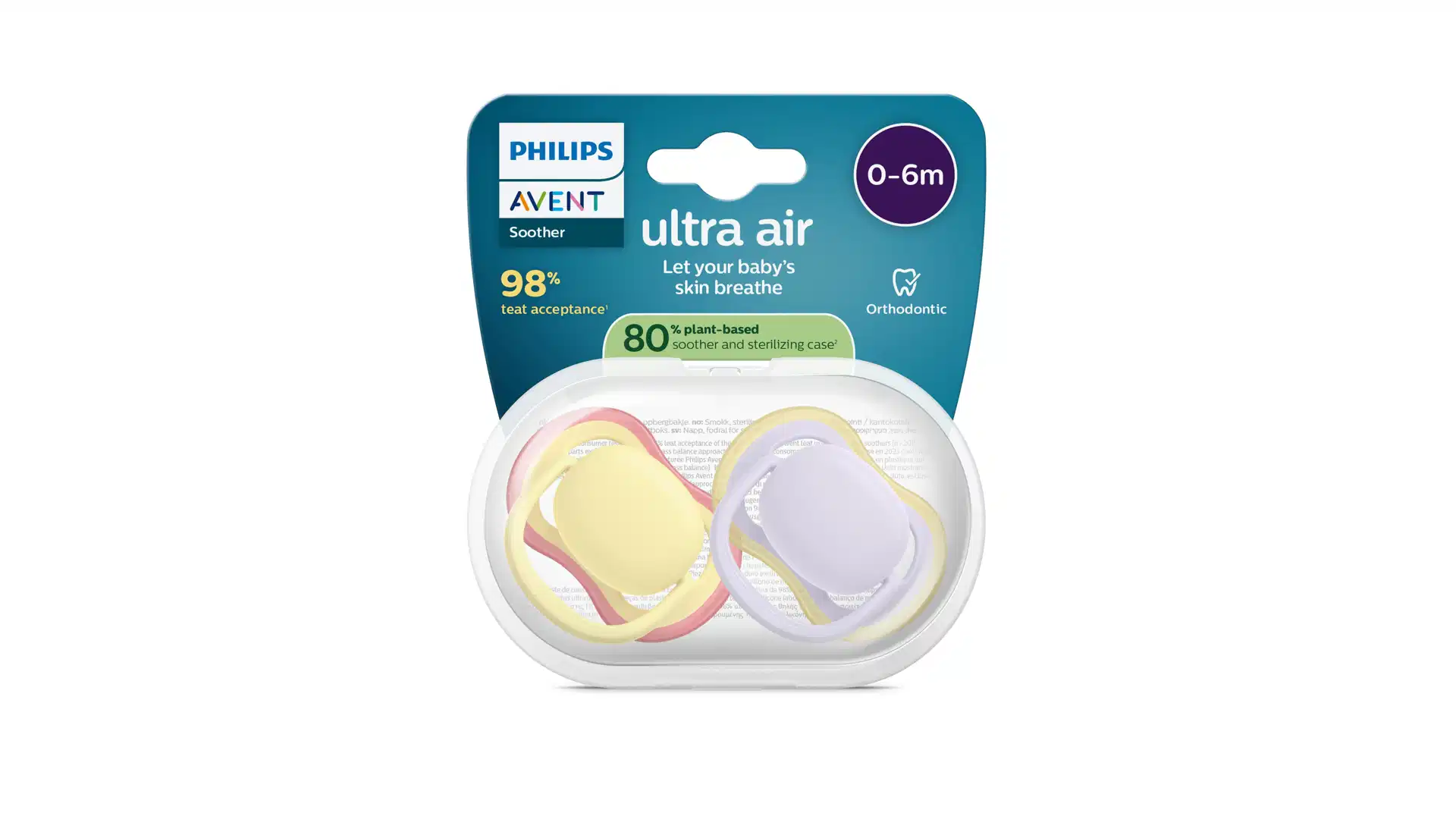 Philips Avent Sucette Ultra Air 0m+ Mixte Uni Duopack – Image 2
