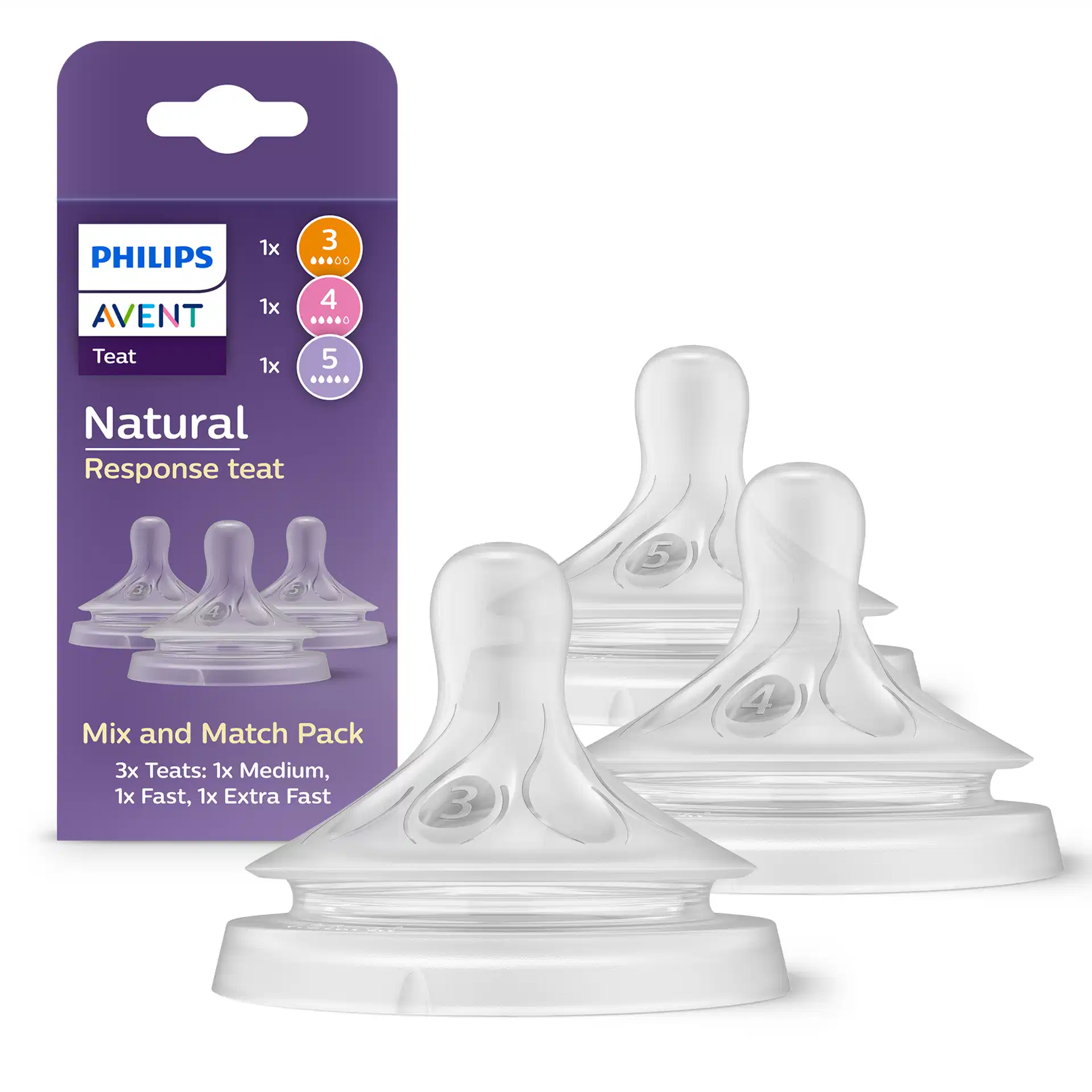 Philips Avent Natural 3.0 Tétine Pack Multi Size 3 Pièces