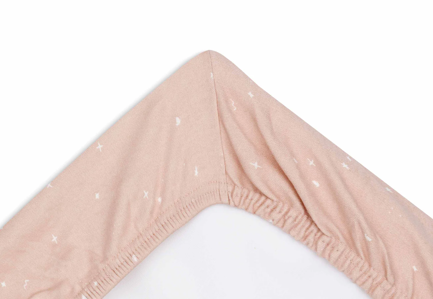 Housse matelas à langer jersey Rose étoiles – Image 3