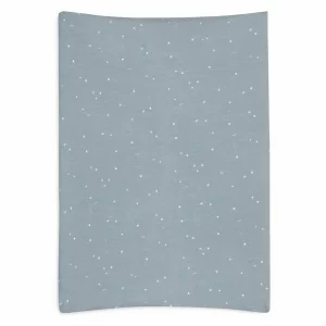 Housse matelas à langer jersey Bleu étoiles