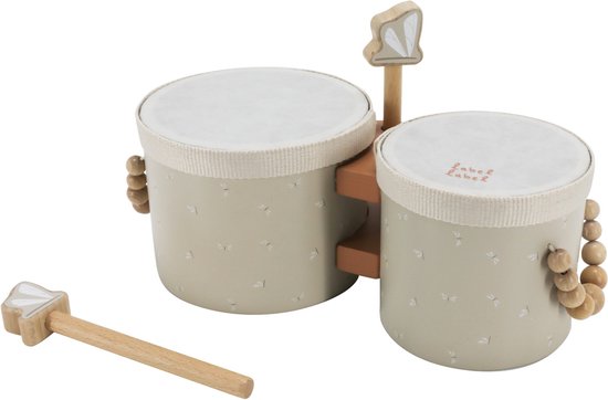 Bongos en bois Label Label - Nougat