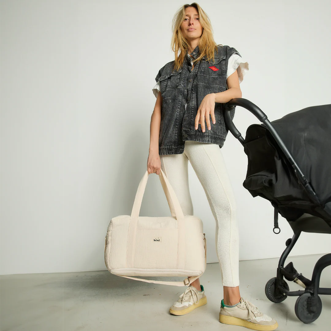 Bebel Sac 24/48H - Effet lin Beige – Image 3