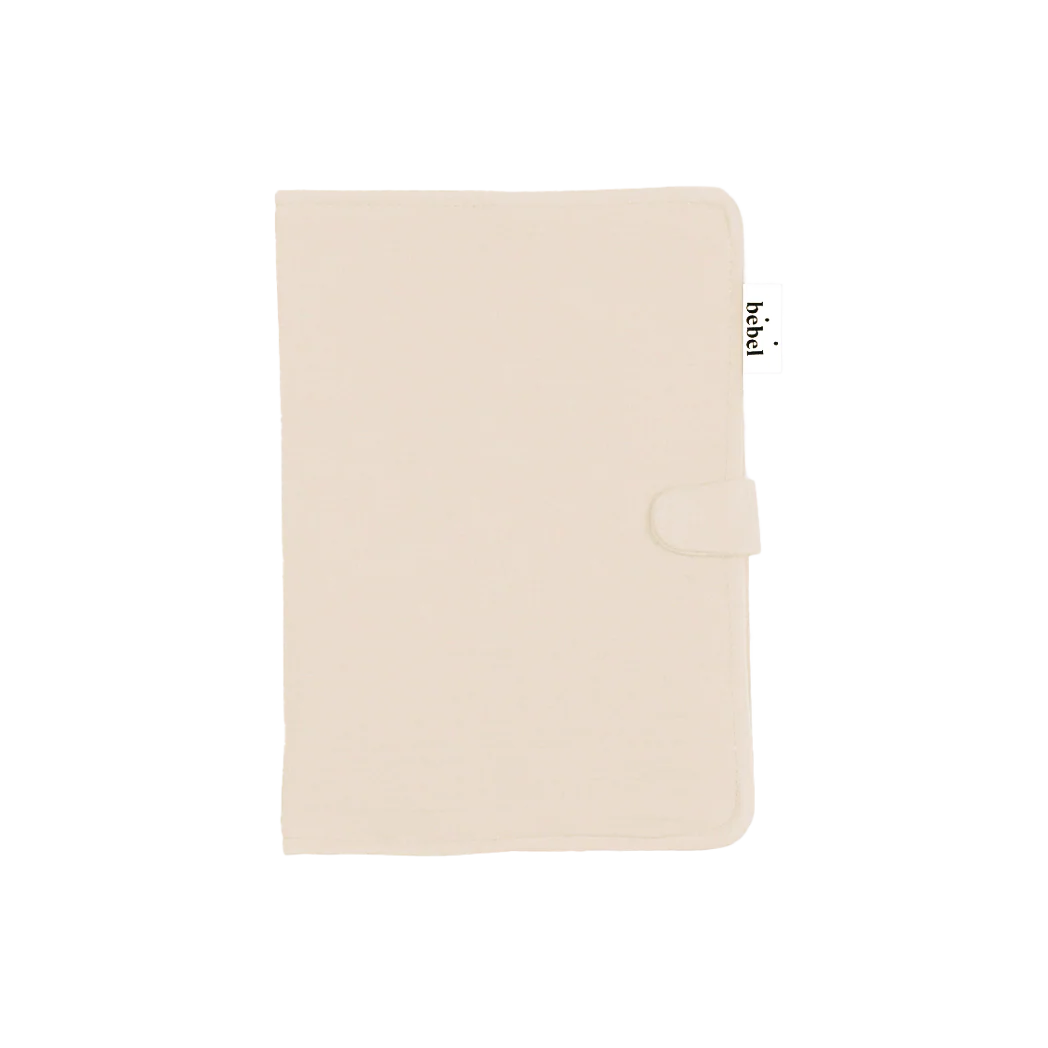 Bebel Protège carnet de santé double gaze de coton - Crème