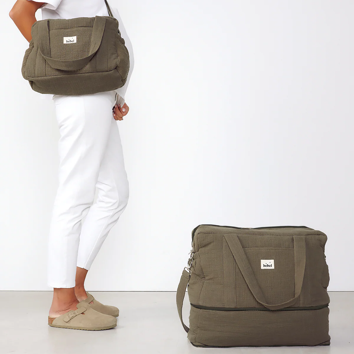 Bebel Sac 24/48H - Effet lin Kaki – Image 5