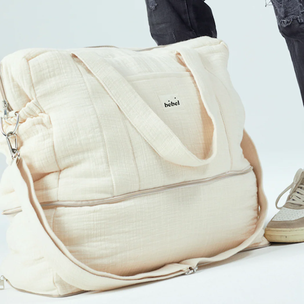 Bebel Sac 24/48H - Effet lin Beige – Image 5