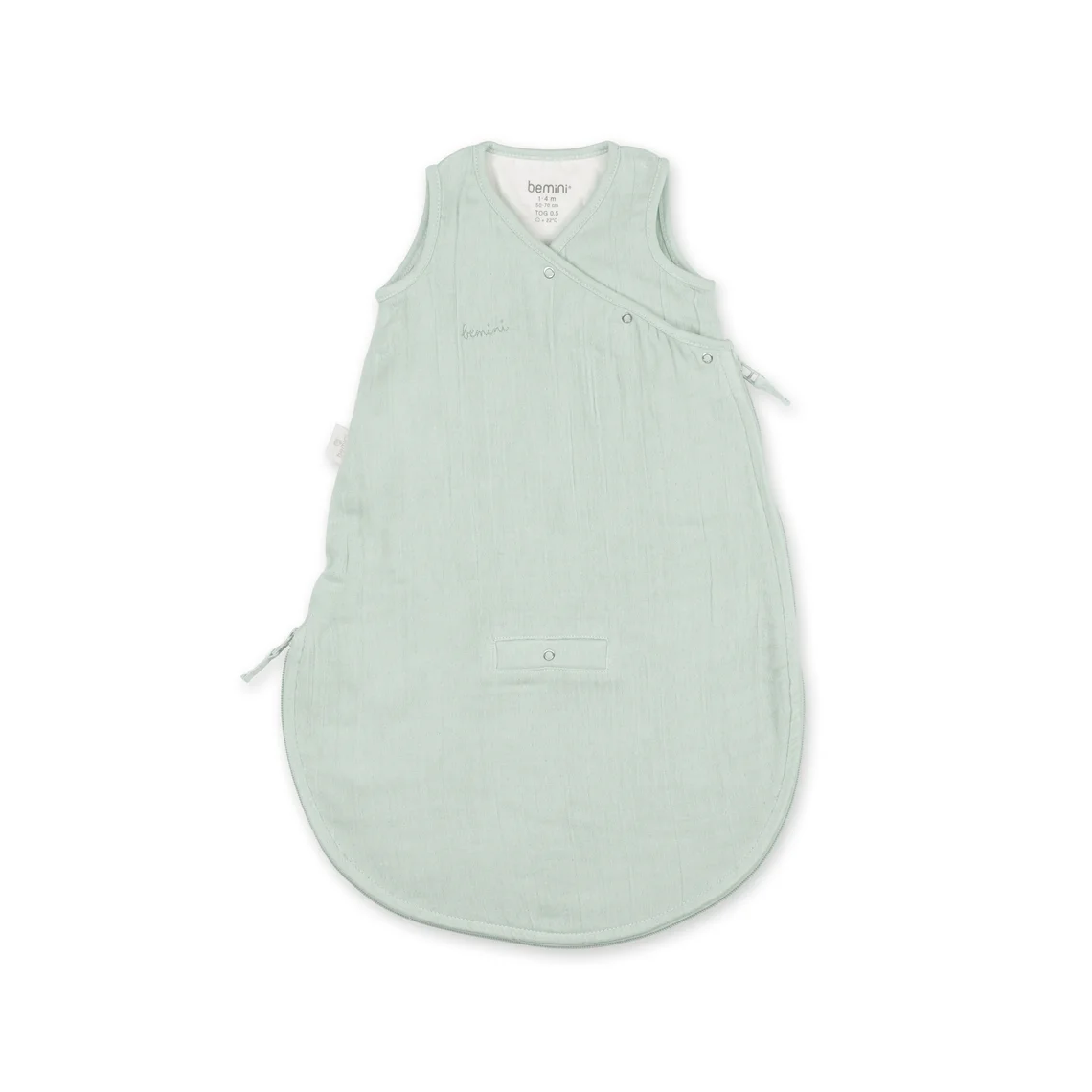 Bemini Gigoteuse sans manches 1-4m été tog 0.5 Gaze douce Amande Oeko-Tex