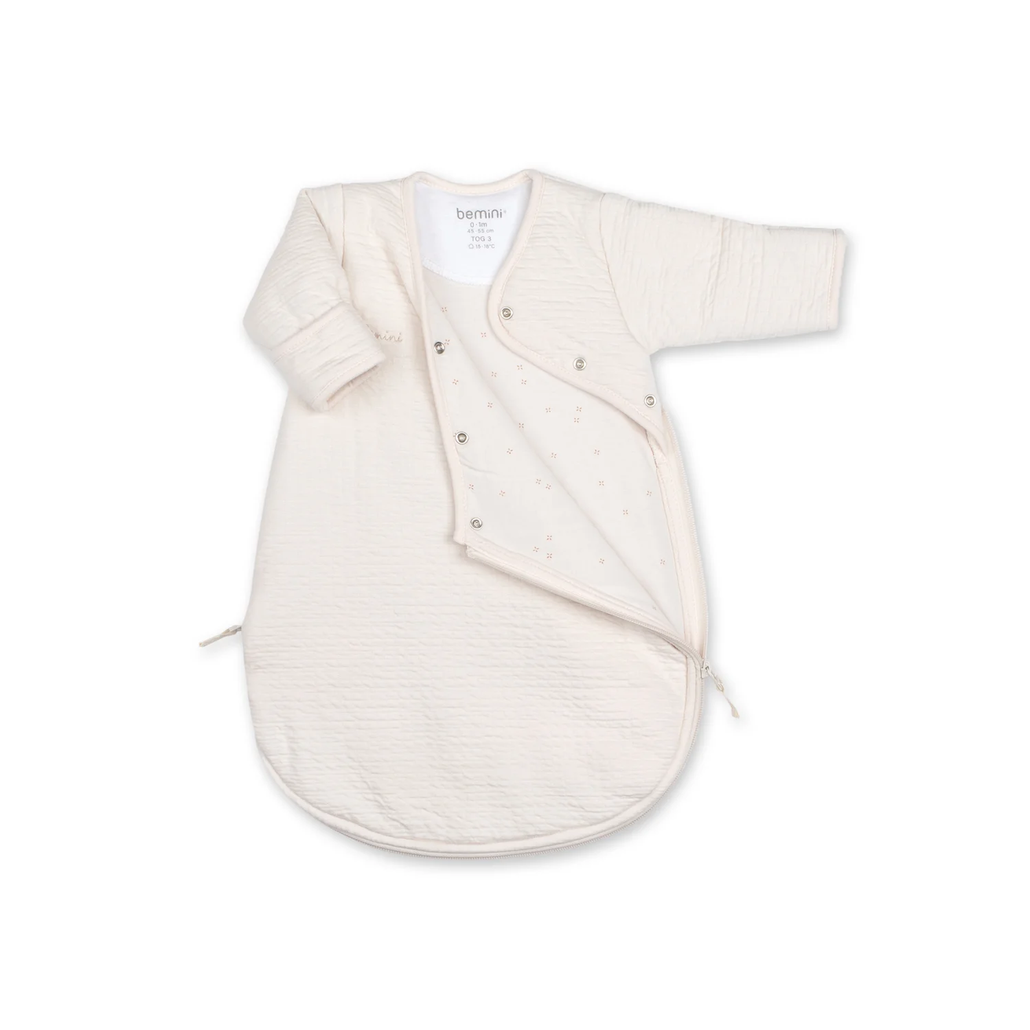 Bemini Gigoteuse avec moufles 0-1m hiver TOG 3 - Pudding Oeko-Tex – Image 2