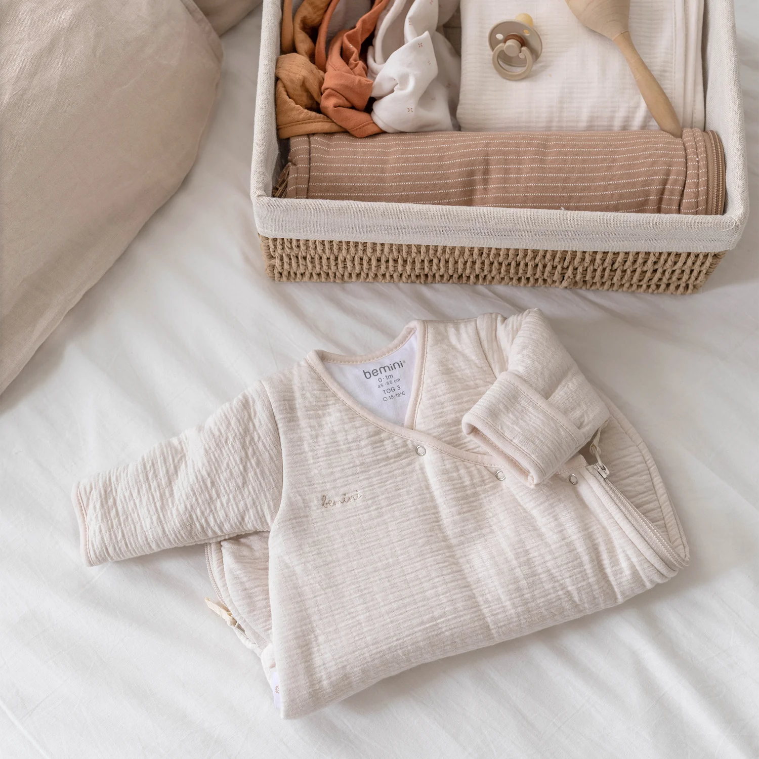 Bemini Gigoteuse avec moufles 0-1m hiver TOG 3 - Pudding Oeko-Tex – Image 5