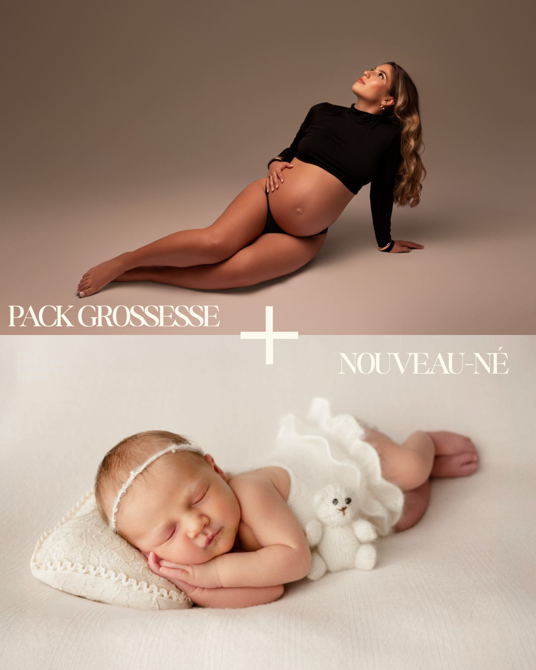 Pack séance photos "Grossesse + Nouveau-né" - Studio Chanel