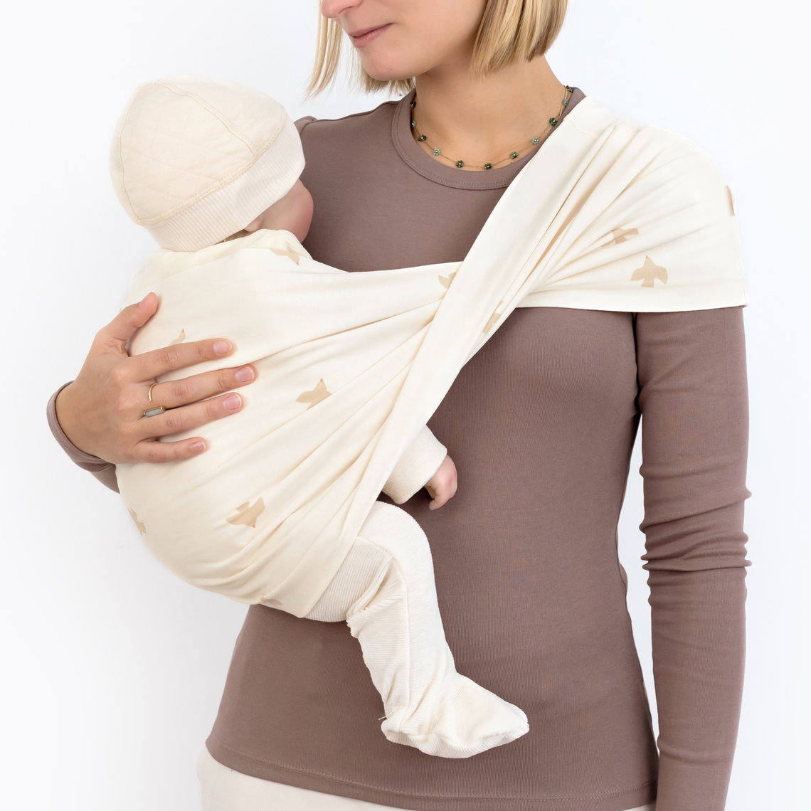 Bemini Porte-bebe DUO size 1 Confort & maintien Piuma ecru Oeko-Tex – Image 3