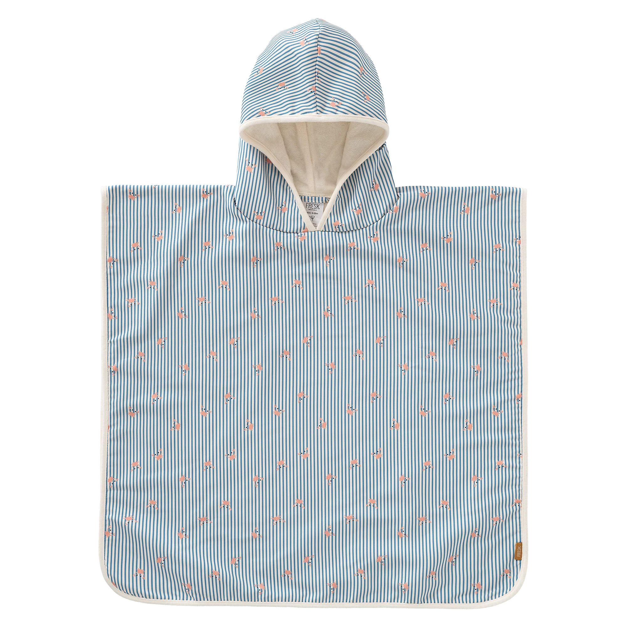 Fresk Poncho Anti-UV 0-36M Stripes & Crabs