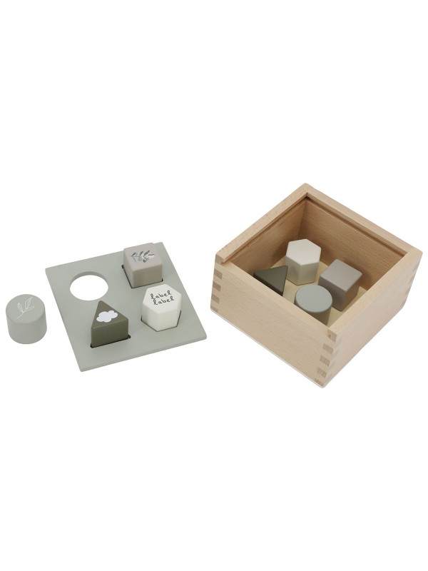 Boîte à formes en bois Label Label Shape Sorting Box - Olive – Image 4