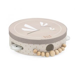 Tambourin en bois Label Label - Nougat