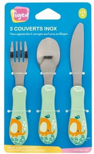 Couverts en inox pour bébé Tigex – Image 2