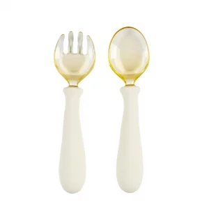Nattou Set de couverts en acier inoxydable - Ecru