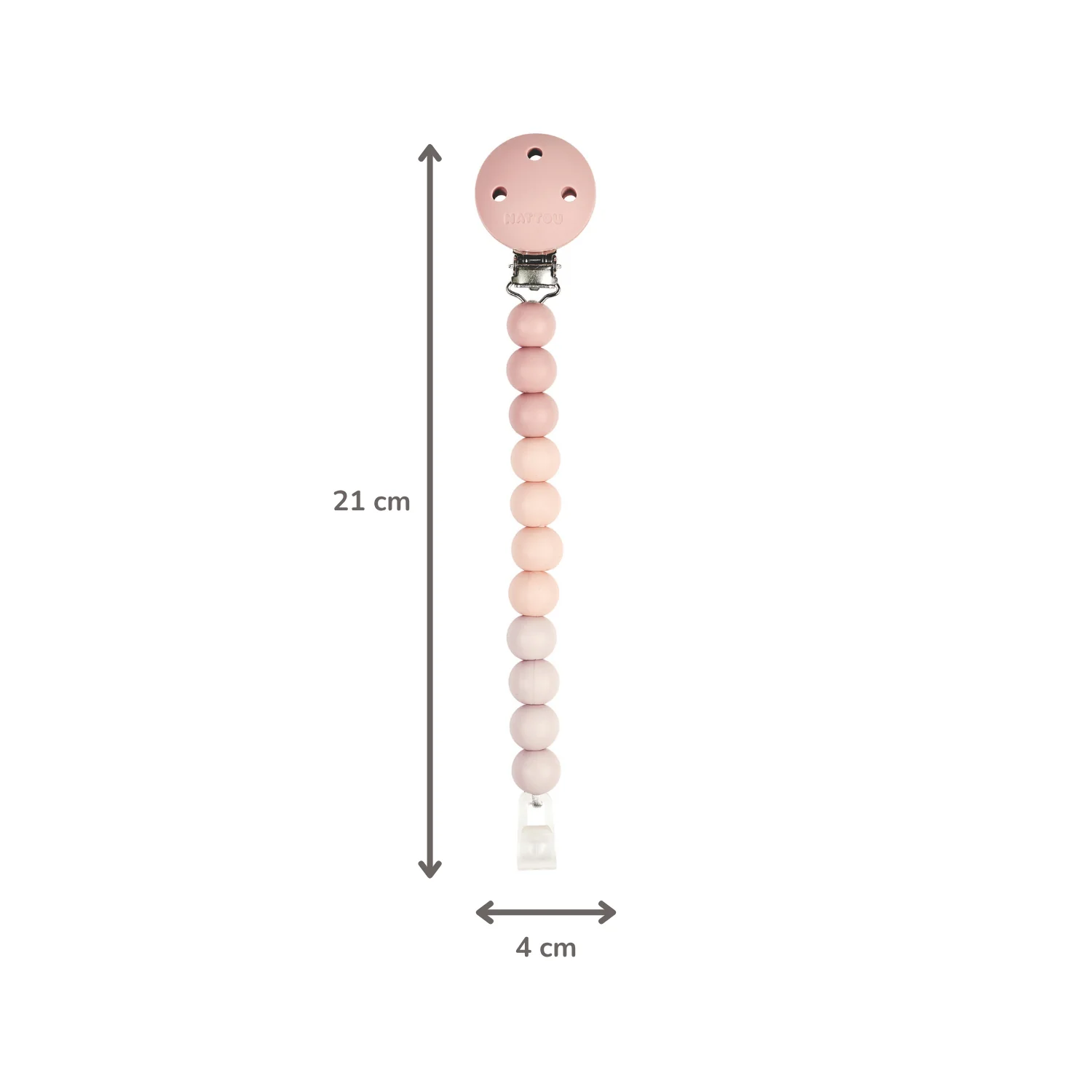 Attache-sucette silicone rose dégradé – Image 2