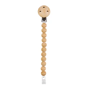 Nattou Attache sucette silicone - Couleur bois
