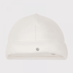 Petit Bateau Bonnet naissance bébé en velours uni - Taille 3 mois