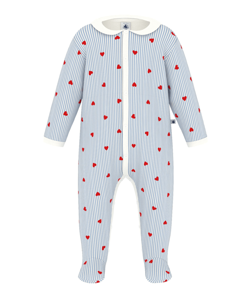 Petit Bateau Dors-bien bébé en coton imprimé cœurs - Taille 3 mois