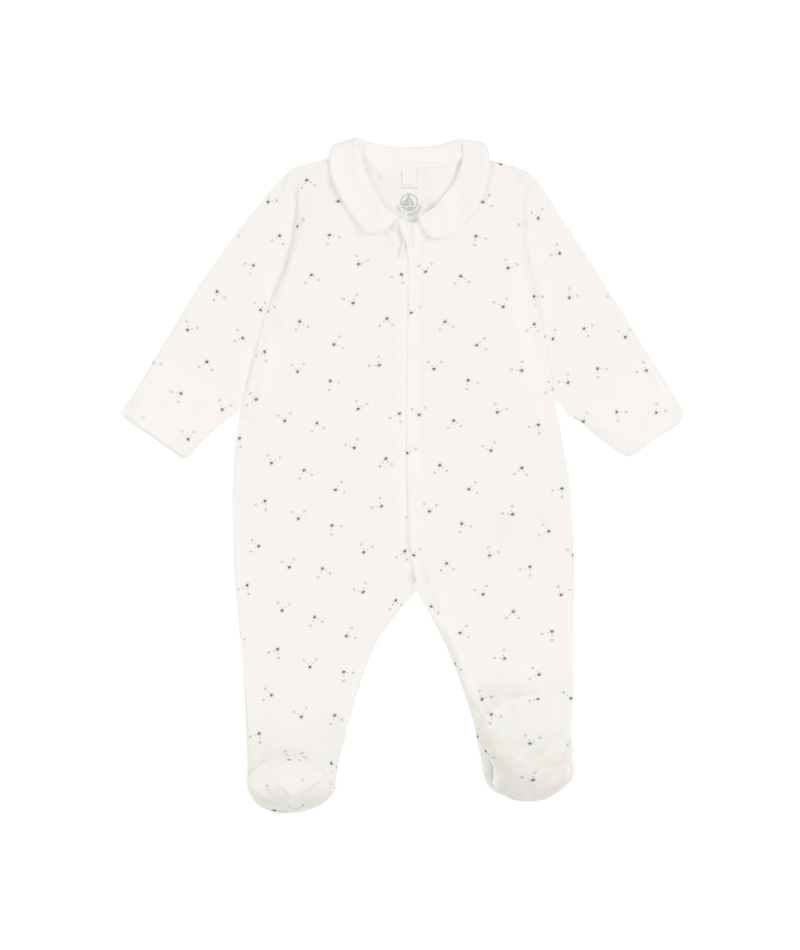 Petit Bateau Pyjama bébé imprimé têtes d'ours avec col - Taille 1 mois