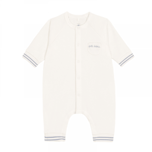 Petit Bateau Combinaison bébé en coton uni - Taille 6 mois