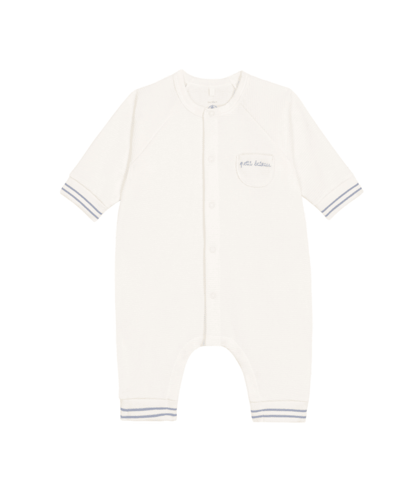 Petit Bateau Combinaison bébé en coton uni - Taille 3 mois