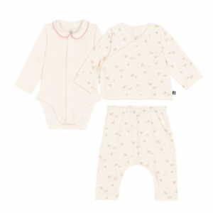 Petit Bateau Ensemble 3 pièces - Fleurs - Taille 1 mois