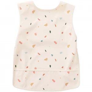 Bavoir tablier manches courtes imperméable terrazzo BB&Co