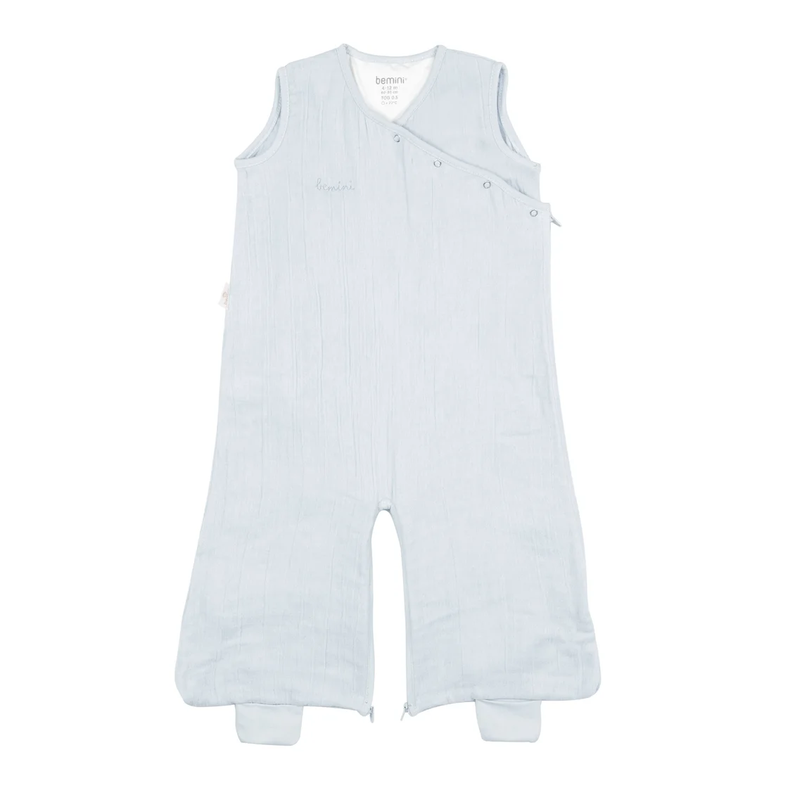Bemini Gigoteuse jambes separables 4-12m été tog 0.5 Gaze douce - Glacier – Image 2