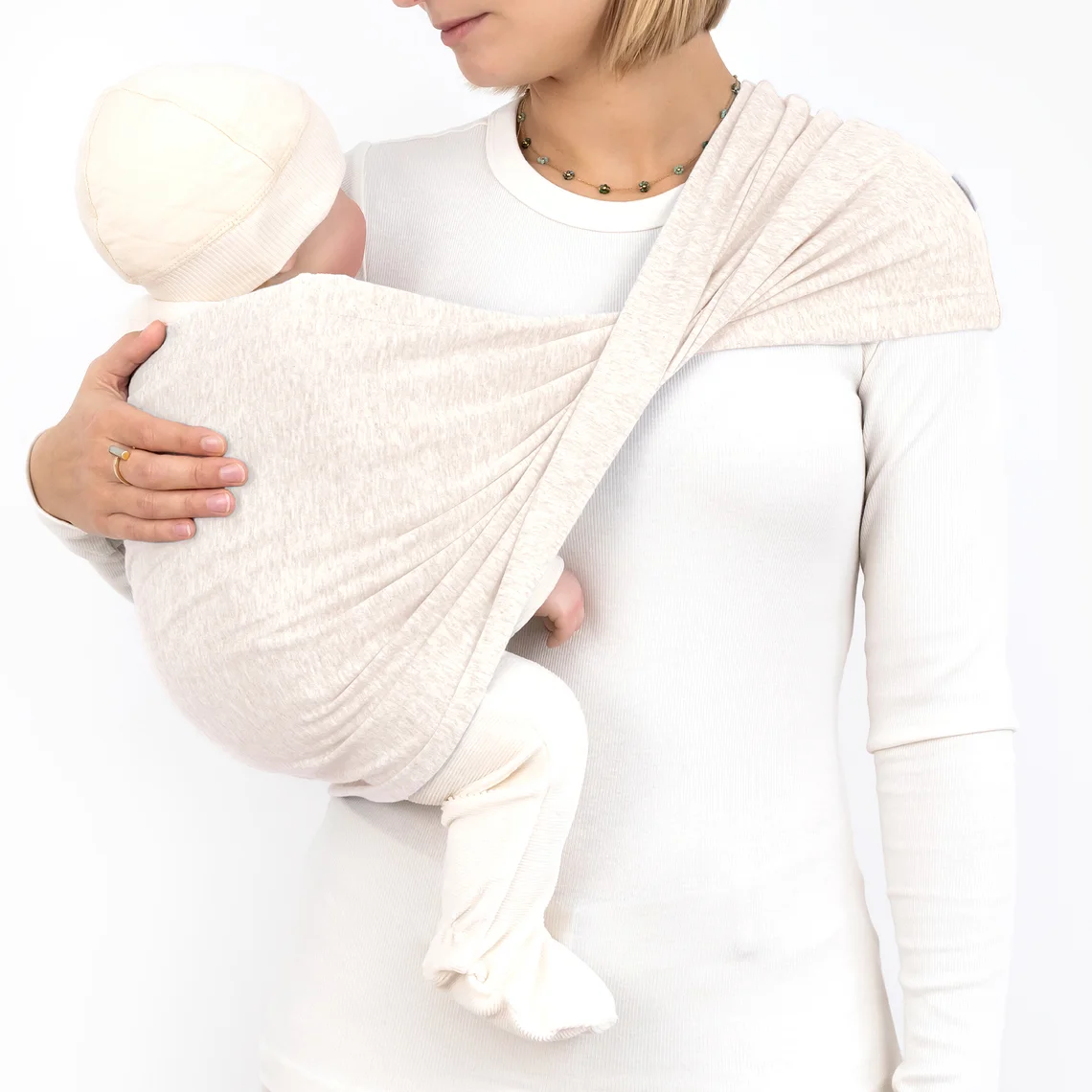 Bemini Porte-bébé DUO size 1 Confort & maintien Ecru Oeko-Tex – Image 4