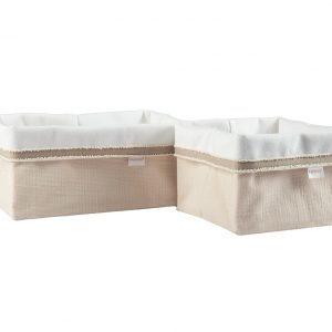 Set de paniers de rangement Pericles crème