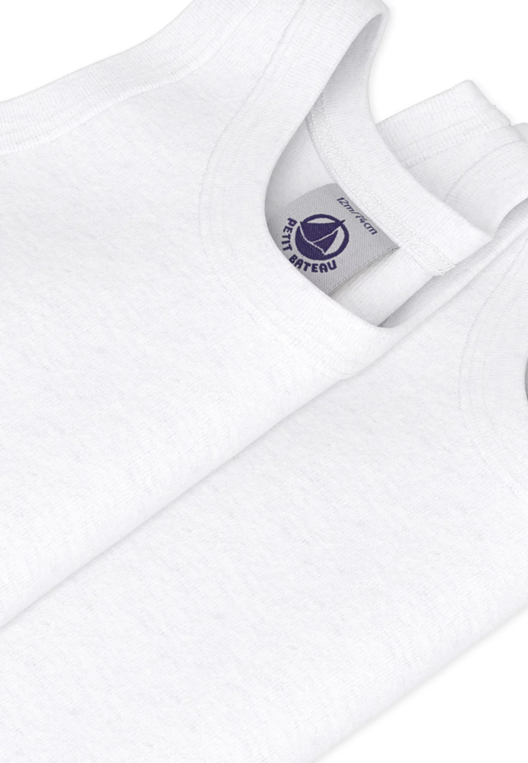 Lot de 3 bodies bretelles en coton blanc bébé - Petit Bateau - Taille 18 mois – Image 3
