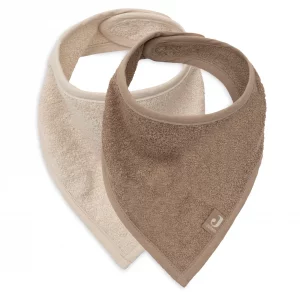 Jollein Bavoir Bandana - 2 Unités -  Sable & café au lait