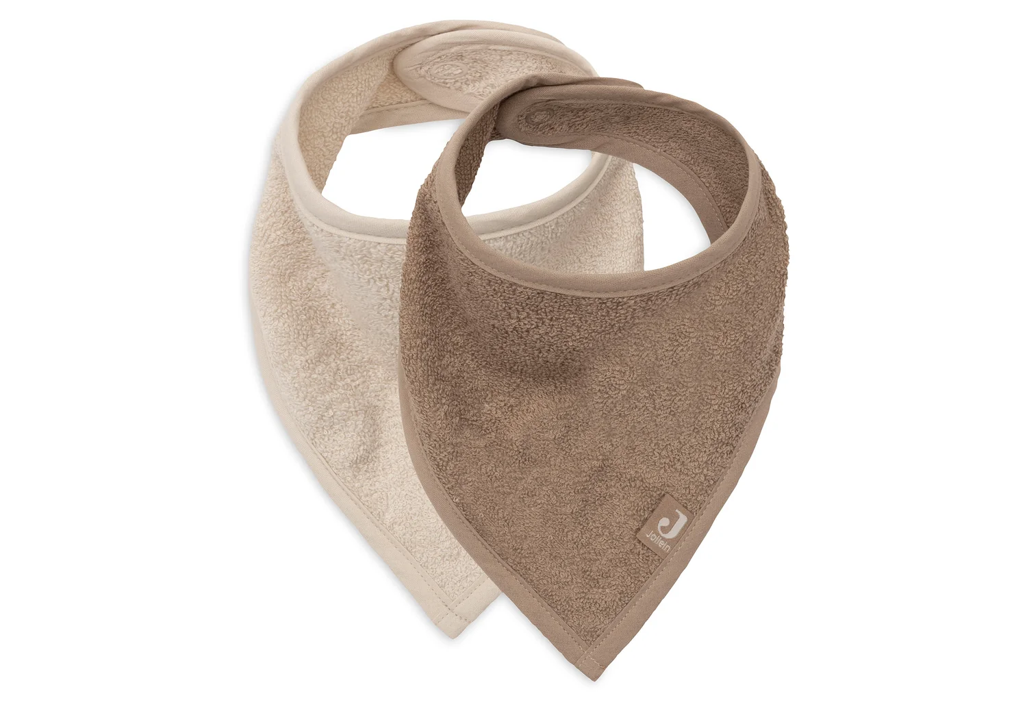 Jollein Bavoir Bandana - 2 Unités - Sable & café au lait