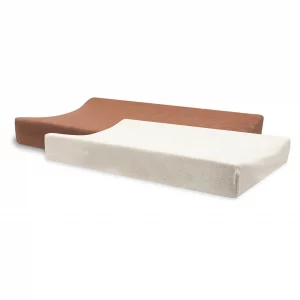 Housse matelas à langer éponge duo 2 unités - Light terra/Oatmeal