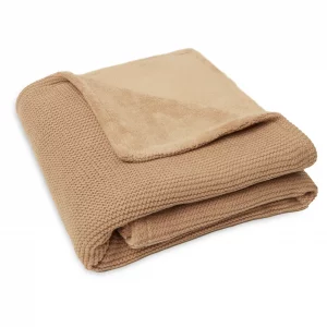 Jollein Couverture en tricot doublée polaire - Biscuit