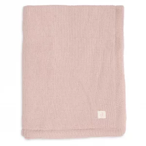 Jollein Couverture en tricot à pois et tissu peluche Silk rose 75 x 100 cm