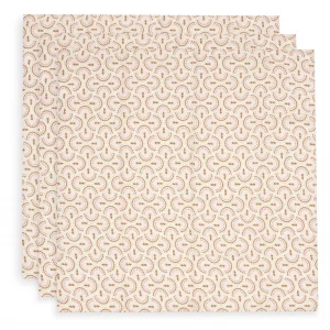 Jollein Lange gaze de Coton Small 70x70cm - Soft Plumes - 3 Unités