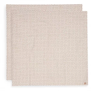 Jollein Lange gaze de Coton Large 115x115cm - Soft Plumes - 2 Unités