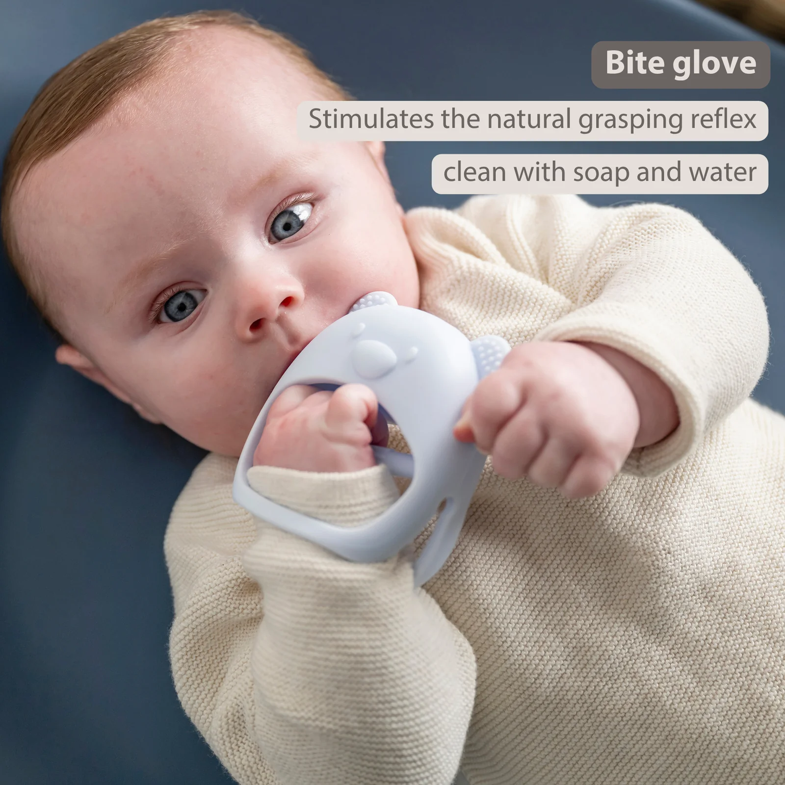 Moufle de dentition silicone - Bleue – Image 2