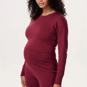 Noppies Maternity T-shirt d'allaitement bordeau - Taille S