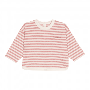 Petit Bateau T-SHIRT ML - Rayé rose manches longues - Taille 24 mois