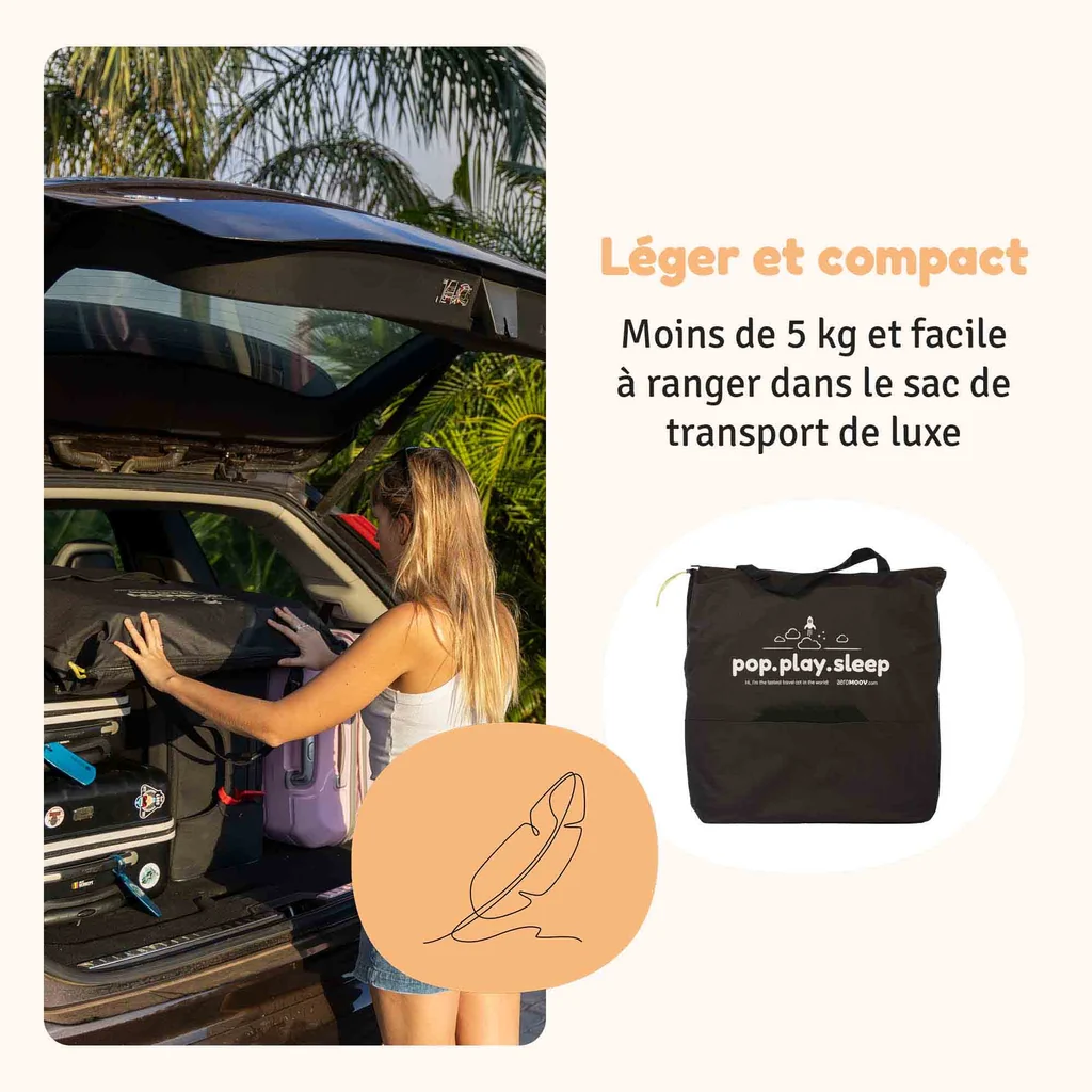 AeroMoov Lit de voyage Instant - Gris – Image 6