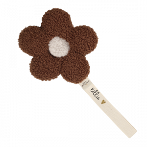Atelier Wagram Attache fleur sherpa - Marron/écru