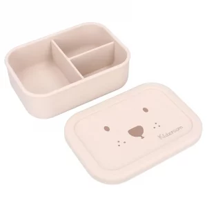 Lunch box 3 compartiments en silicone – Ourson sable