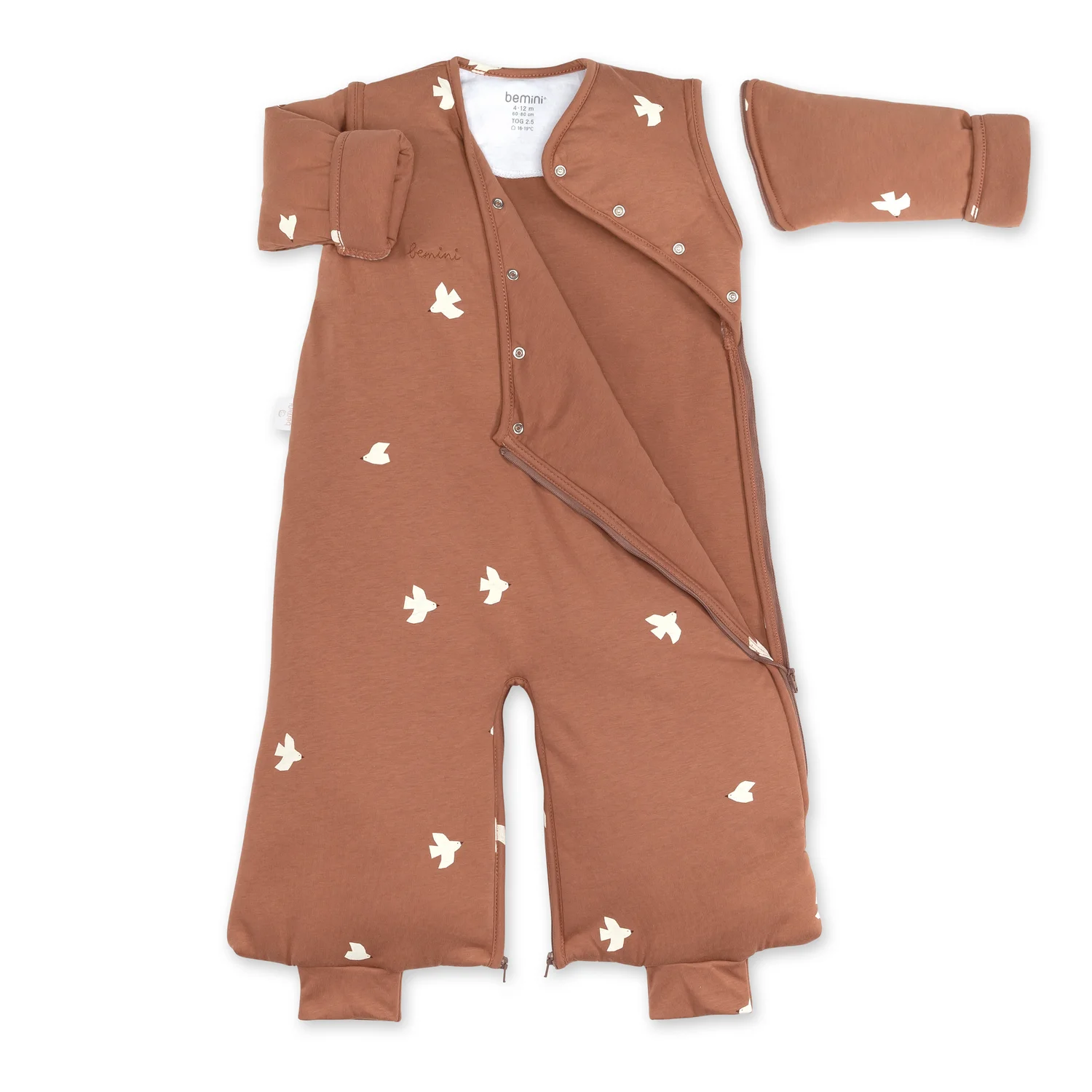 Bemini Gigoteuse jambes séparables 4-12m hiver TOG 2.5 - Piuma Moka – Image 2